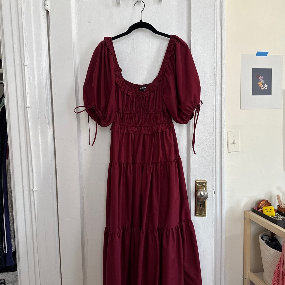 En Saison Deep Red Maxi Dress